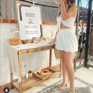 2 piece tube top and short set